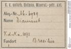 Etiketten zu Diamant (NHMW-MIN-Ab6939)